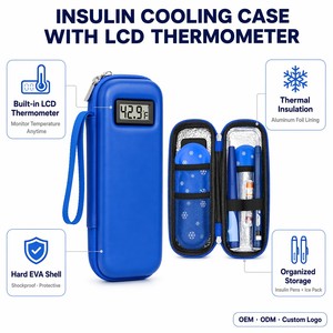 Estuche Refrigerante Aislado de EVA para Insulina con Pantalla de Temperatura, Organizador de Viaje, Almacenamiento, Personalizable con Nuevo Logotipo, Venta al por Mayor OEM a Granel - Product Image 3