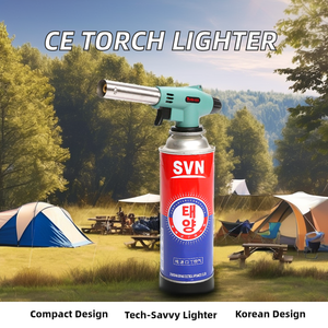 Chất Lượng Cao Xách Tay Hàn Quốc Phong Cách Trắng Butan Gas Torch Nhẹ Hơn CE Chứng Nhận Cho Ngoài Trời BBQ Cắm Trại Sử Dụng Làm Bằng Nhựa Kim Loại - Product Image 3