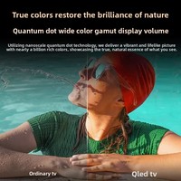 Televisor Inteligente QLED 4K Android 15 de 43, 55 y 75 Pulgadas, Ultra Delgado, sin Marco, DVB-T2 S2, Google TV para Europa y Medio Oriente, Venta al Por Mayor