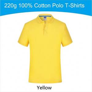 Chemises décontractées en maille à manches courtes pour hommes, grandes tailles, en mélange de coton respirant 220g, écologiques, avec impression et broderie de logo - Product Image 5