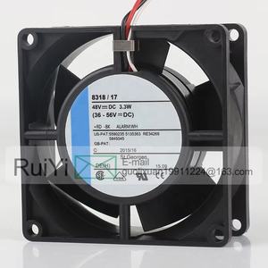 Nova Alemanha Original 5V 12V 24V DC 48V 3.3W AC EC 8032 80X80X32MM 8CM Freqüência Conversor Fluxo do eixo de 3 fios 8318/17 Ventilador de refrigeração - Product Image 4