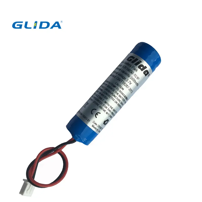 Glida 18650 3.7V 1S 1P 2600Mah Li Ion Batterij 2.6ah Batterij Voor Zaklamp Zaklamp