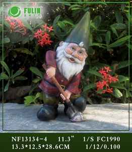 Divertida <span class=keywords><strong>Estatua</strong></span> de Gnomo de Jardín de Resina de Tamaño Real de 11.7 Pulgadas para Exteriores, con Pala, Adorno Navideño de Duende - Product Image 5