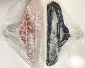 Lot de 30 cintres en velours floqué à un seul niveau, antidérapants et robustes, avec barre <span class=keywords><strong>porte</strong></span>-cravate, pour salle de bain - Product Image 6