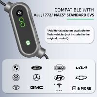 Chargeur EV certifié ETL FCC de niveau 2, 40A, 9,6 kW, 240V, prise J1772 NEMA 14-50, adaptateur 5-15, station de charge murale portable