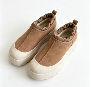 Sandalias Planas de Ante Sintético con Plataforma, Punta Redonda, Color Sólido, Suela Acolchada de EVA, Cómodas para Todas las Temporadas - Product Image 1