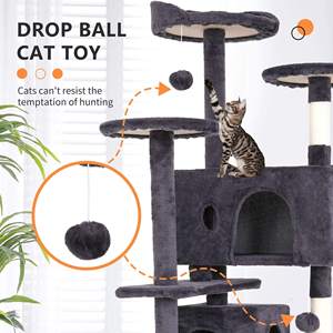 Fabricación Natural Paradise Climbing Tower Cat Trees & Scratcher Pets Lujoso Kratzbaum Cat Tree House - Product Image 2