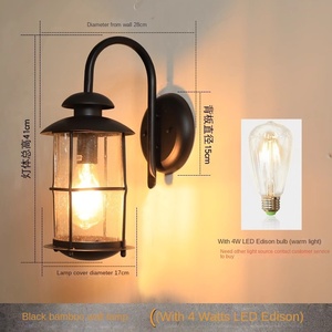 Outdoor Wall Mount Aluminum Alloy <b>Lantern</b> Tempered Glass Diffuser 3500K Warm White <b>Light</b> <b>Solar</b> Powered LED Garden Use Waterproof - Product Image 5