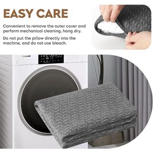 Almohada de Viaje PEUJEW, Almohada de Espuma Viscoelástica para Camping, Mediana, Funda Transpirable, Portátil - Product Image 4