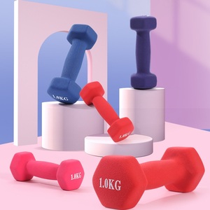 Ensemble d'haltères hexagonales pour femmes de 0,5 à 10 kg, revêtement en caoutchouc, fonte, antidérapant, poignée confortable, poids pour les bras, fitness à domicile - Product Image 1