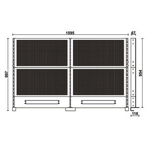 Beta C58K/4PF-1.6M Système mural à 4 panneaux pour établis modulaires C58BC de 160cm - Product Image 4