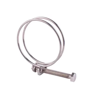 Exports Quick Locked Internal Professional Double Wire Hose Clamp Chinese Swivel Clamp Galvanized or Polish as Request Standard