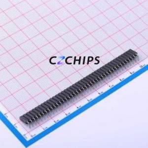 X5511FR-40-C70D32-8300 Pin Socket Bent Lead Through Hole,P=2.54mm Connector 1x40P 2.54mm Round Hole Right Angle Insert - Product Image 2