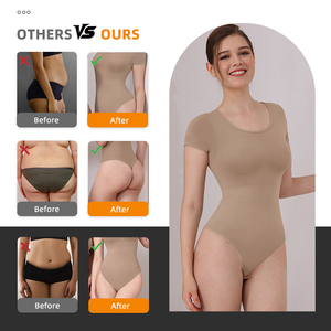 OEM Shapewear áo tắm đầy đủ cơ thể Shapewear Vuông Cổ SExy backless hip-Nâng cơ thể liền mạch Shaper Corset thong Shapewear - Product Image 3