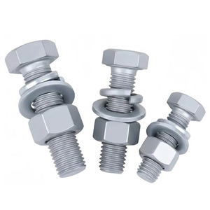 สลักเกลียวหัวหกเหลี่ยมสแตนเลส SS304 พร้อมน็อตและแหวนรอง ผลิตตามแบบ OEM จากโรงงานจีน - Product Image 4