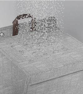 Cesta de lavandería colgante de pared de gran capacidad al por mayor, almacenamiento plegable con textura de lino y algodón para Arreglo de dormitorio en casa - Product Image 6