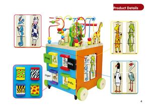 ของเล่นวอล์กเกอร์ไม้สำหรับเด็กของเล่นไม้สำหรับฝึกทักษะการเรียนรู้เกมทายสัตว์4ด้านสำหรับเด็ก - Product Image 6