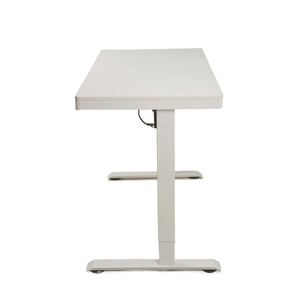 โต๊ะคอมพิวเตอร์ปรับระดับความสูงด้วยไฟฟ้า มอเตอร์เดี่ยว โครงโลหะ หน้าโต๊ะสีขาว สำหรับใช้ในบ้าน สำนักงาน หรือห้องอ่านหนังสือ - Product Image 5