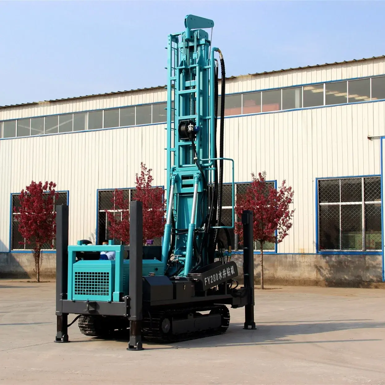 Professional Diesel Engine Borehole water well drilling rig machine 100m Depth Rock drillers for sale