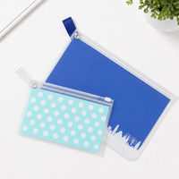 Pochette de maquillage personnalisée en PVC transparent givré, étanche, avec fermeture éclair, pour femmes, OEM ODM