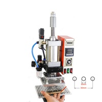 Máquina automática de estampagem a quente para logotipo de madeira e couro em relevo 3 tamanhos