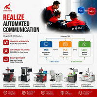 Machine de marquage laser volante en ligne CKMACHINE CO2 UV pour le codage de la date de production et d'expiration sur les bouteilles en PET, les emballages plastiques et les sacs