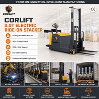 Chariot élévateur électrique à fourche pour allées étroites VNA, transpalette multidirectionnel 4 voies, utilisation en entrepôt, manutention de rayonnages, capacité de charge de 500 kg