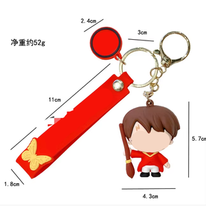 พวงกุญแจยางซิลิโคนนิ่ม PVC ตัวละครแฟนตาซีเวทมนตร์ เฮอร์ไมโอนี่ เกรนเจอร์ อัลบัส ดัมเบิลดอร์ ลอร์ดโวลเดอมอร์ ด๊อบบี้ รอน วีสลีย์ - Product Image 5