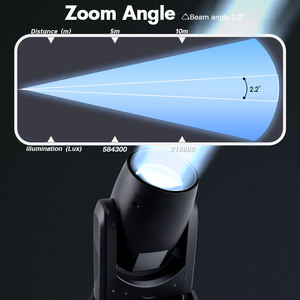 Luces con cabezal móvil 380 BEAM Mezcla de colores Fuente importada Efectos de espectáculo de luz láser para Club DJ Equipo de Proyector láser - Product Image 6