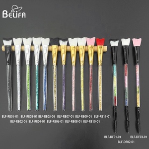 Cepillo de Limpieza de <span class=keywords><strong>Pestañas</strong></span> Curvo Negro de Doble Cabezal Personalizado para Limpieza de <span class=keywords><strong>Pestañas</strong></span>, Champú, Espuma y Extensiones de <span class=keywords><strong>Pestañas</strong></span> - Product Image 2