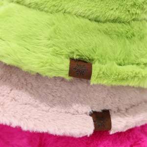 Hot Selling Women Lady Winter Fuzzy Furry Bucket <b>Hat</b> with Custom Logo Vegan Suede Leather Label - Product Image 6