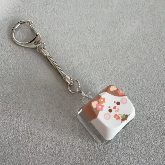 Logo Pattern PBT Single Cat Keycap Dye Sublimation OEM ODM Personalized Single Keycaps for Mechanical Keyboard Bulk Wholesale