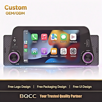 Autoradio Android BQCC 1 DIN 5 pouces avec CarPlay, caméra de recul, lecteur MP5, écran de tableau de bord et aide au stationnement