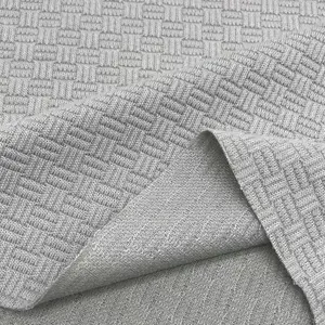 220g Polyester Ammoniak Jacquard gestrickt Winter mode drei dimensionale Textur Hoodie Kleid Stricks toff