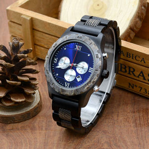 Reloj de Cuarzo de Madera Hecho a Mano, Reloj Cronógrafo de Cuarzo Personalizado, Relojes de Madera para Hombre, Relojes Mecánicos de Lujo - Product Image 4