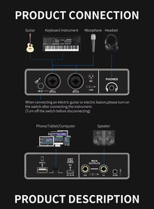 Professionelle Soundkarte <span class=keywords><strong>Audio</strong></span>-<span class=keywords><strong>Interface</strong></span> Q-16 <span class=keywords><strong>2</strong></span>-Kanal <span class=keywords><strong>USB</strong></span> für Aufnahmestudio Kleiner Computer Live-Streaming Mixer - Product Image 6