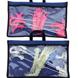 Yousya Bird Octopus Squid Trolling Lure Set Spread Bar con bolsa de almacenamiento práctica de pesca Mahi Tuna <span class=keywords><strong>Marlin</strong></span> - Product Image 4