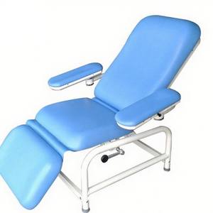 เก้าอี้ไตล้างไตปรับระดับความสูงได้ ที่วางแขนสีน้ำเงิน เก้าอี้เก็บเลือดแบบใช้มือสำหรับโรงพยาบาล ธนาคารเลือด เก้าอี้สำหรับการถ่ายเลือดในโรงพยาบาล - Product Image 5