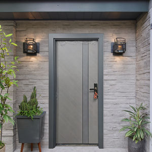 Home Villa Design Moderno Fabricação Profissional Bom Preço Porta De Segurança De Aço com Isolamento Térmico e Resistência ao Impacto - Product Image 3