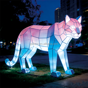 Lampada Scultura LED da Esterno Geometrica a Forma di <span class=keywords><strong>Pantera</strong></span> (Acciaio Inossidabile + Acrilico Satinato) Impermeabile IP65 2700-6500K con Telecomando - Product Image 4