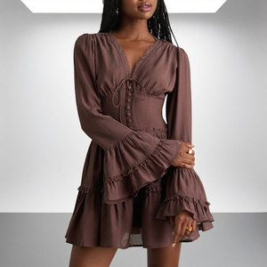 Low Price Brown Frock Coin Decoration, Comfy Fit | Alibaba.com