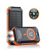 Batterie Externe Solaire Haute Capacité 20k mAh pour Extérieur, Chargeur Magnétique Sans Fil Type-C 22.5W QC à Charge Rapide, Lampe Torche, Boussole, Multifonction