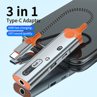 Adaptateur audio numérique Type C vers 3,5 mm avec charge rapide 60W, convertisseur casque Type-C vers 3,5 mm pour diffusion en direct