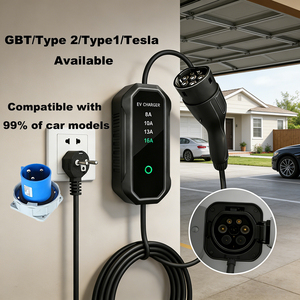 SUPERGENIE ZD01 220V AC Tipo 2 EV 7kW Estación de Carga Rápida Ajustable con Cable de 5m IP55 Nueva - Product Image 2
