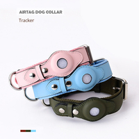 Rarewe Produit pour animaux de compagnie : Collier de luxe réglable et durable avec support AirTag et attache rapide pour traceurs GPS anti-perte