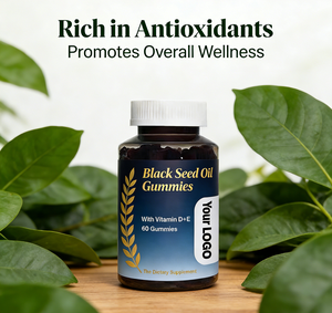 Gomitas de Aceite de Semilla Negra de Marca Privada OEM con Vitaminas D y <span class=keywords><strong>E</strong></span> para el Apoyo Inmunológico de Adultos, Articulaciones, Digestión, Cabello y Piel - Product Image 4