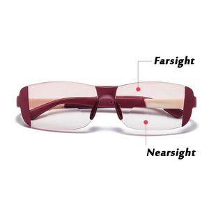 Gafas de Lectura Bifocales Anti-Luz Azul, Sin Montura, Ultraligeras, Unisex, TR90, con Doble Lente para Presbicia, Diseño Personalizado - Product Image 3
