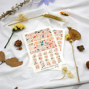 Washi - Conjunto de adesivos DIY de papel decorativo, livro de adesivos estéticos vintage