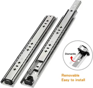 SNEIDA Heavy Duty Drawer Slides Full Extension 32 36 38 40 Inch Side Mount Ball Bearing Metal Rails Track Guide Glides Runners