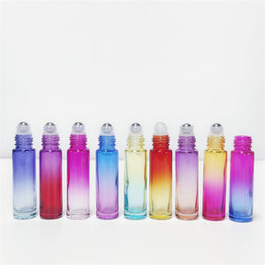 10ml verre clair cristal rouleau bouteille rechargeable pierre précieuse rouleau sur huiles essentielles avec éclats de pierre bouchon à vis étanchéité - Product Image 1